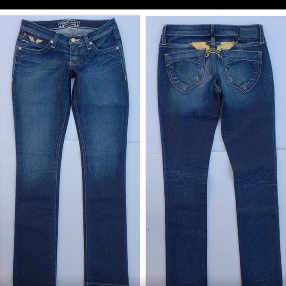 New Women's ROBIN'S JEAN Bardot Straight Leg Jeans - Picture 2 of 6